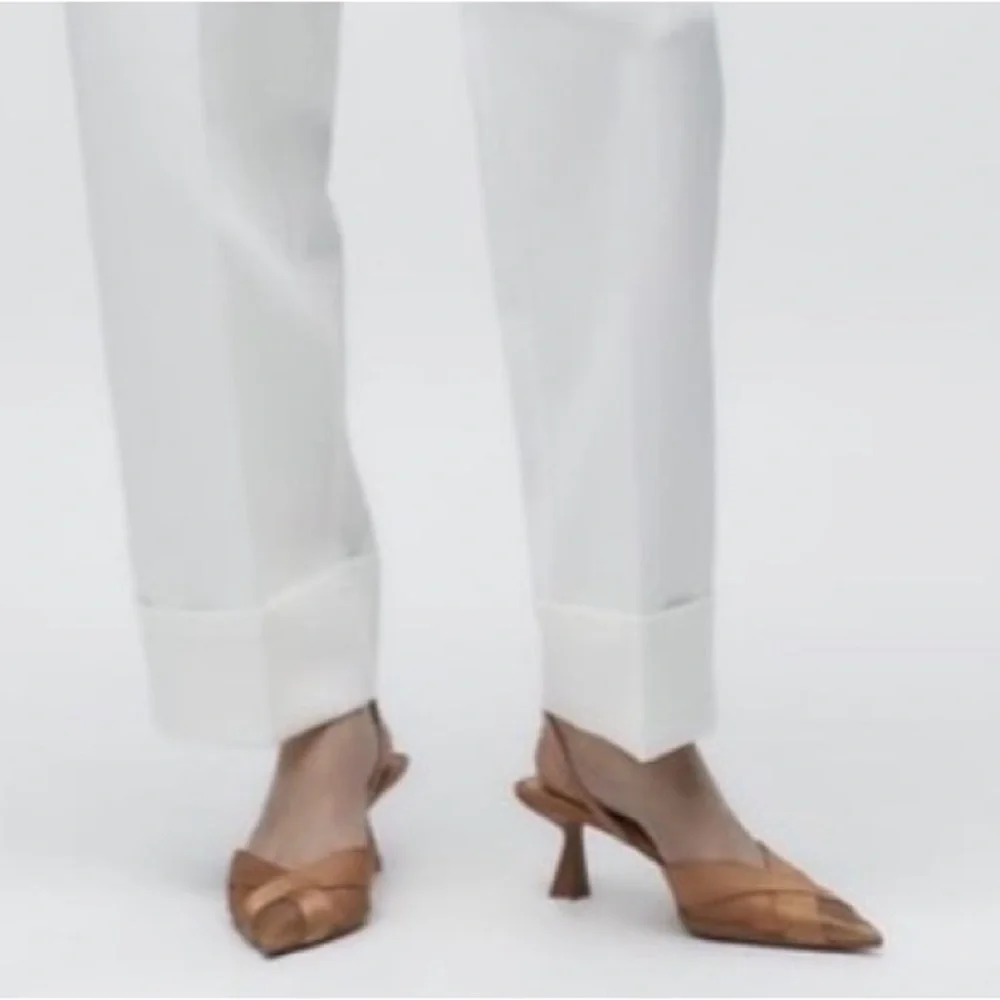Zara Brown Slingback Heels